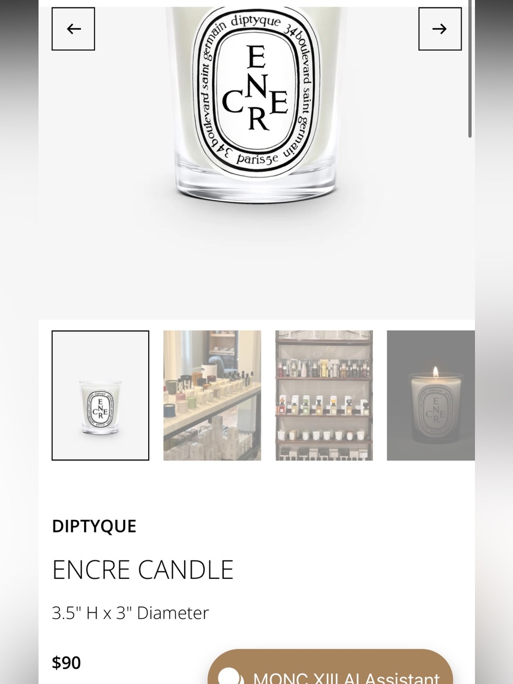 🗽Diptyque ⭐️ LIMITED EDITION ⭐️ ENCRE No.34 Scented Candle - Picture 5 of 5